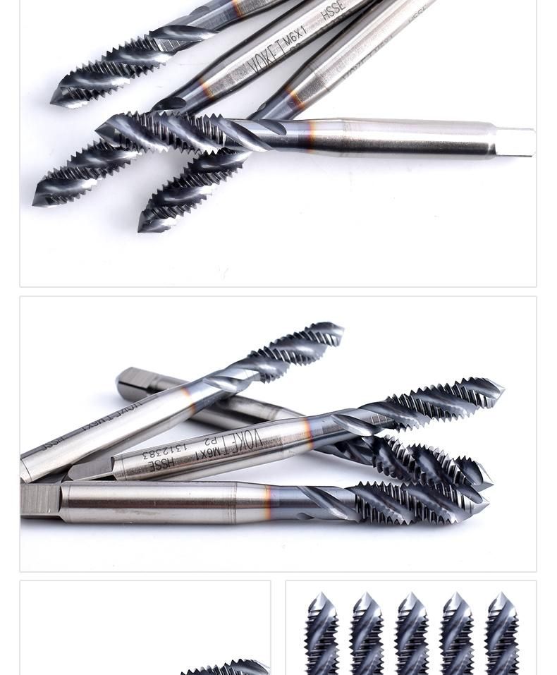 Hsse-M35 With Ticn Spiral Fluted Taps M2 M2.5 M3 M4 M5 M6 M8 M10 M12 Machine Screw Thread Tap