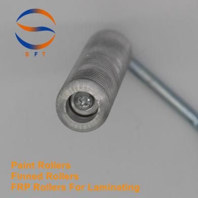 Customized 100mm Length Aluminum Fin Roller for FRP Laminating