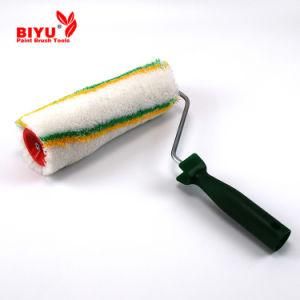 Yellow Handle Roller Brush Hardware Tool with Green Handle on White