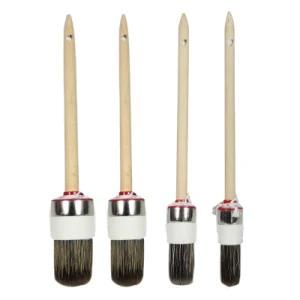 Paint Brush Set 4 Chalk Paint Pure Bristle Round Brush