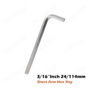 3/16&prime;&prime;inch 24/114mm Cr-V Short Arm Hex Key Wrench for Hand Tools Chromed