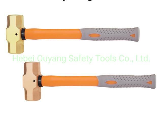 Non Sparking Resistant Sledge Hammer, 1800g, Fiberglass Handle, Atex Hammer