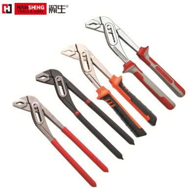 Made of Carbon Steel, Chrome Vanadium, Hardware, Polished, Black, Nickle Plated, Water Pump Pliers with Dipped Handle, Professional Hand Tool