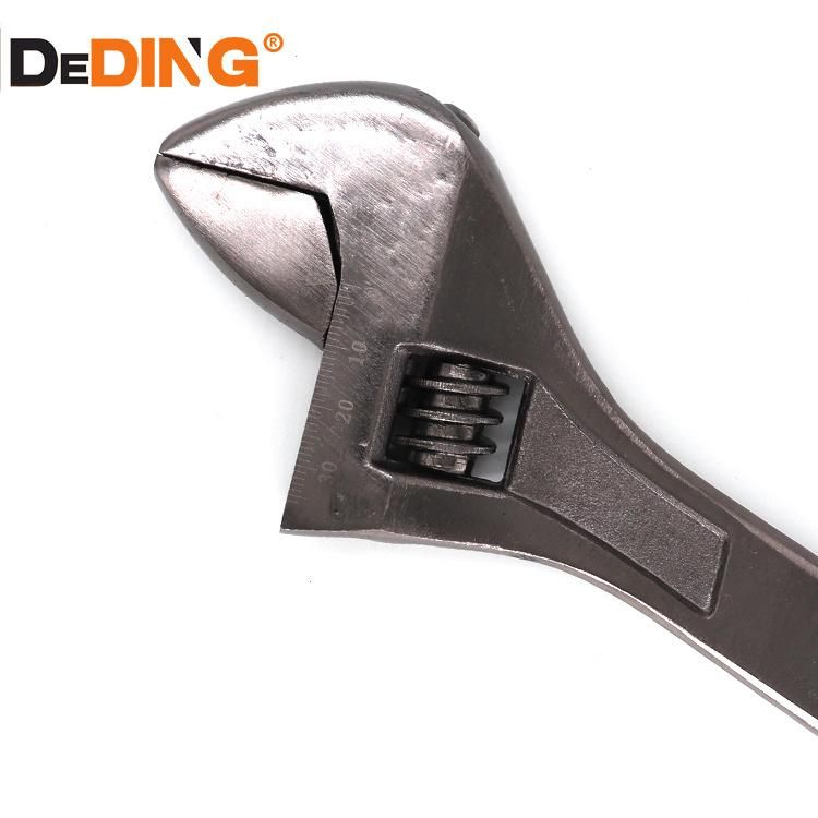 Customized Logo Black Nickle Plated Durable Steel Adjustable Wrench