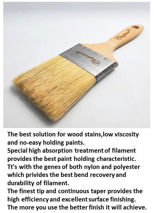 Chopand Nylon Paintbrush China Yellow Wooden Handle Paint Brush