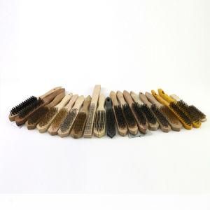 Different Sizes of Copper Stainless Steel Wire Brush with Wooden Handle for Cleaning Tool