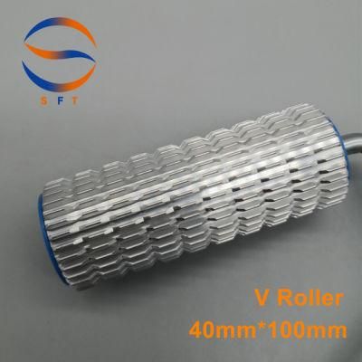 40mm Diameter Aluminium V Rollers Bubble Buster for Laminating