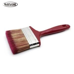 Red Plastic Handle Bristle Monofilament Ginseng with Brush Head Paint Brush