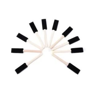 Black Color Foam Brush Wooden Handle Paint Brush