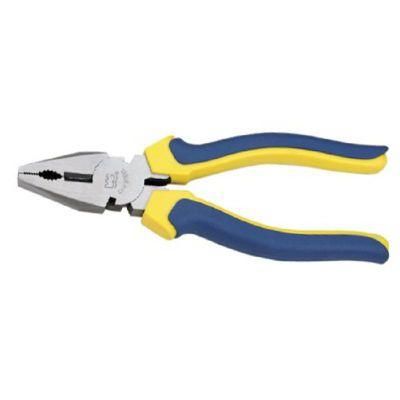 Great Wall Brand European Style Fully Polished Combination Pliers with 2-Color Plastic Handle