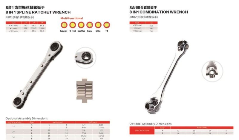 Wilms 5 Piece Straight Ratchet Set, Imperial Ratchet Wrench, Metric Hand Tool Spanner Set