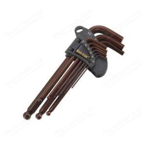 9PCS Medium Long Ball Hex Key Set S2 Wrench for Hand Tools