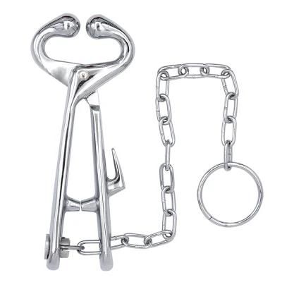 Veterinary Bull Ring Plier with Chain (ox)