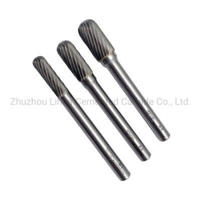 Carbide Burrs with Single Cutter C0616m06, C Shape, Cylindrical Ball Nose Burrs