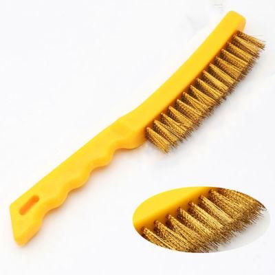 High Quality Orange Plastic Handle Bristles and Wire Paint Brush