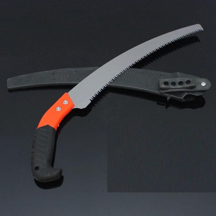 300mm 50#Strip Steel Hand Tool Tree Cutting Straight Pruning Curving Plastic Handle Garden Saw