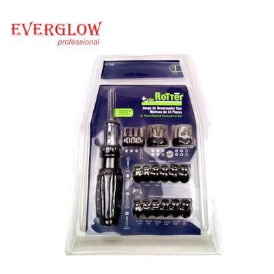 29PC Chrome Vanadium Ratchet Screwdriver Set