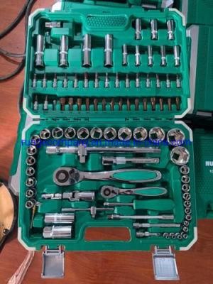 Europe Quality 94PCS Permium Auto Repair Socket Wrench Kit Machine Tool Set