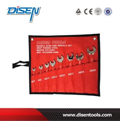 8PC (6-22) Kenaf Canvas Bag Double Open End Wrench Set