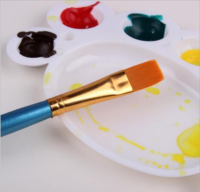 10PCS/Set Watercolor Gouache Paint Brushes Nylon Hair Painting Brush Set