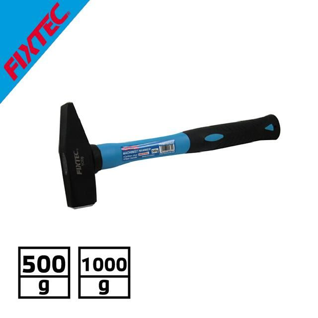 Fixtec High-Quality Carbon Steel Stoning Hammer with Fiber Handle