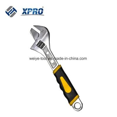 High Quality Adjustable Wrench with Nonslip TPR/ABS Rubber Handle