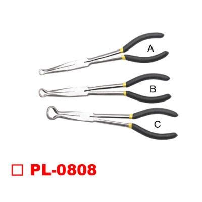4PCS Extra Long Plier with Round Tip Dipped Handle