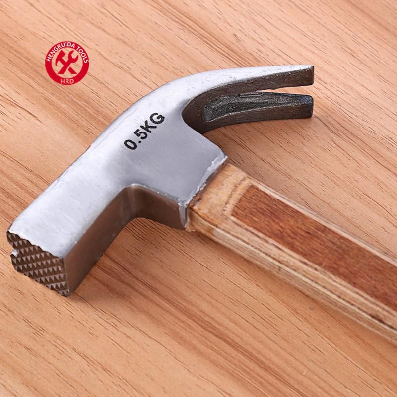 Claw Hammer with Stuare Wooden Handle, Square Head