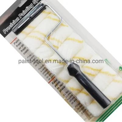 Acrylic White with Yellow Stripe Paint Roller Brush