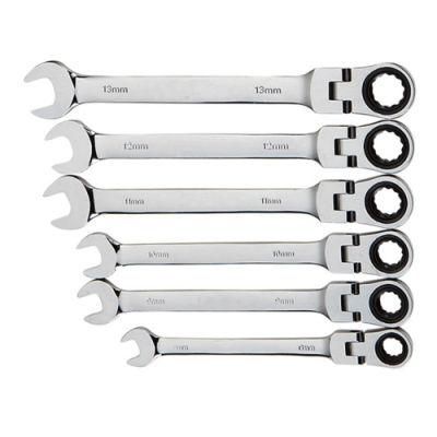 Combination Ratchet Wrench with Flexible Head