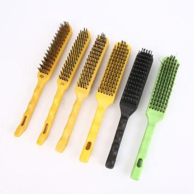 Suitable Plastic Handle Stainless Steel Wire Brush Polishing for Machine Use