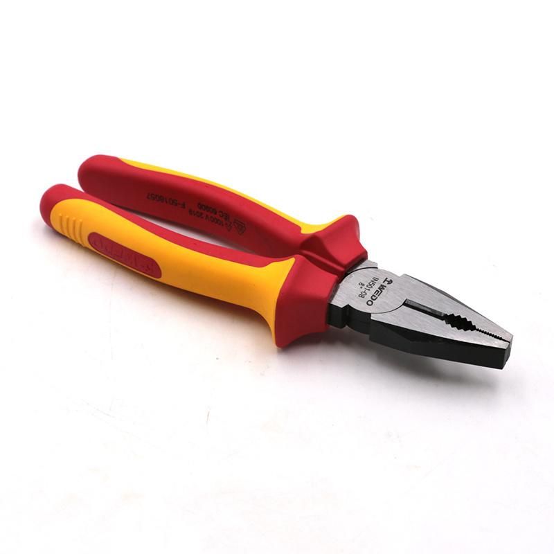 WEDO Insulated Pliers VDE 1000V Injection Lineman Pliers Chrome Vanadium Steel Anti-Slip Handle