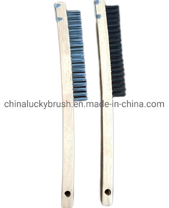 High Quality Wooden Base Steel Wire Polishing Brush (YY-231)