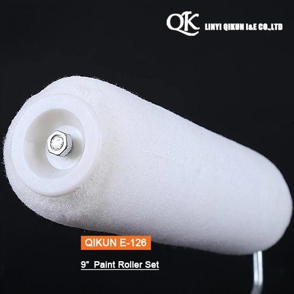 E-124 Hardware Decorate Paint Hand Tools Acrylic Polyester Mixed Yellow Double Strips 9" Paint Roller