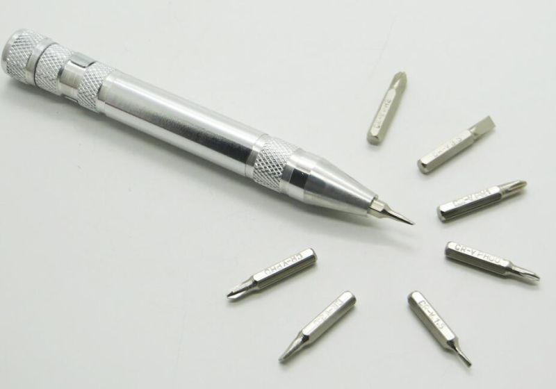 Portable 8PC Aluminium Alloy Precision Screwdriver Pen Tool