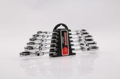 6PCS CRV Material Flexible Ratchet Wrench Sets