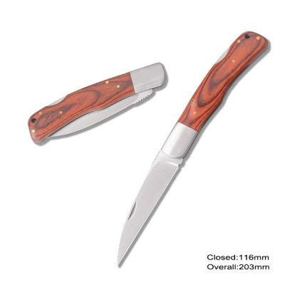 Mini Folding Knife with Wooden Handle