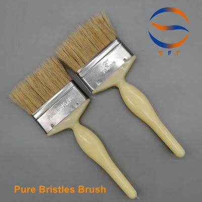 Customized Solvent Resistant White Bristle FRP Laminating Brushes Paint Tools
