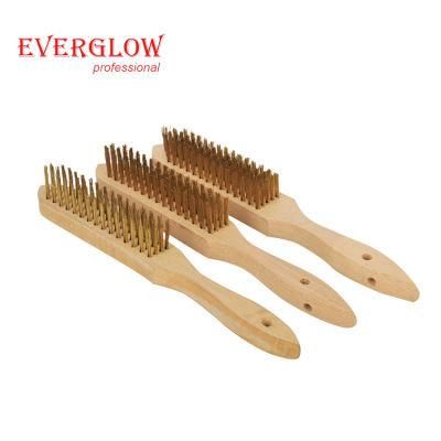 Brand New Brass Wire Staniless Steel Brush with Wooden Handle