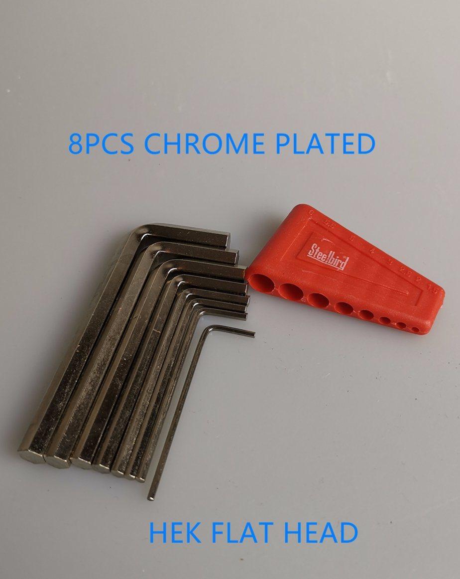 8PCS Metric Hex Key Set Chrome Plated Treatment (FY1408H)