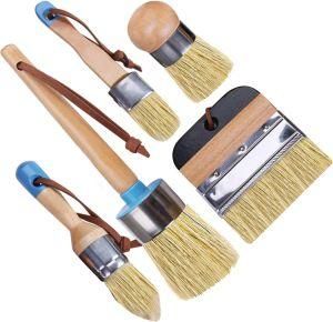 Chalk and Wax Paint Brushes Bristle Stencil Brushes Chalked Painting Brushes