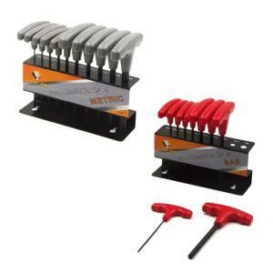 SAE/Metric 10PCS T-Handle (Torx) Hex Key Wrench Set for Hand Tools