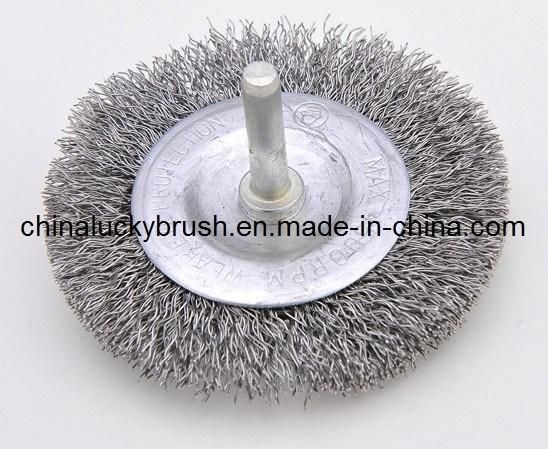 Steel Wire Wheel Brush with Shaft (YY-060)