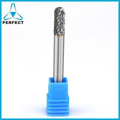 Cylindrical Radius End Shape Double Cut Tungsten Carbide Rotary Burr