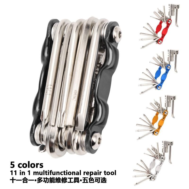 Amazon Hot Mountain Bike Repair Tool Kit Multifunction 11 in 1 Bicycle Repairing Set for Cycling