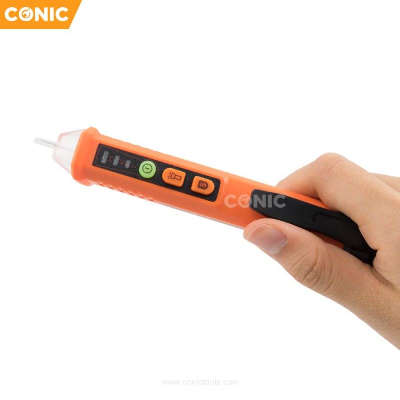 Double Sensitivity Non Contact AC Voltage Test Pen with LED Flashlight
