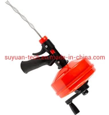 Self Feed Hand Operated Double Drain Dredge for Kitchen Toilet Drain Plug Hair Tool