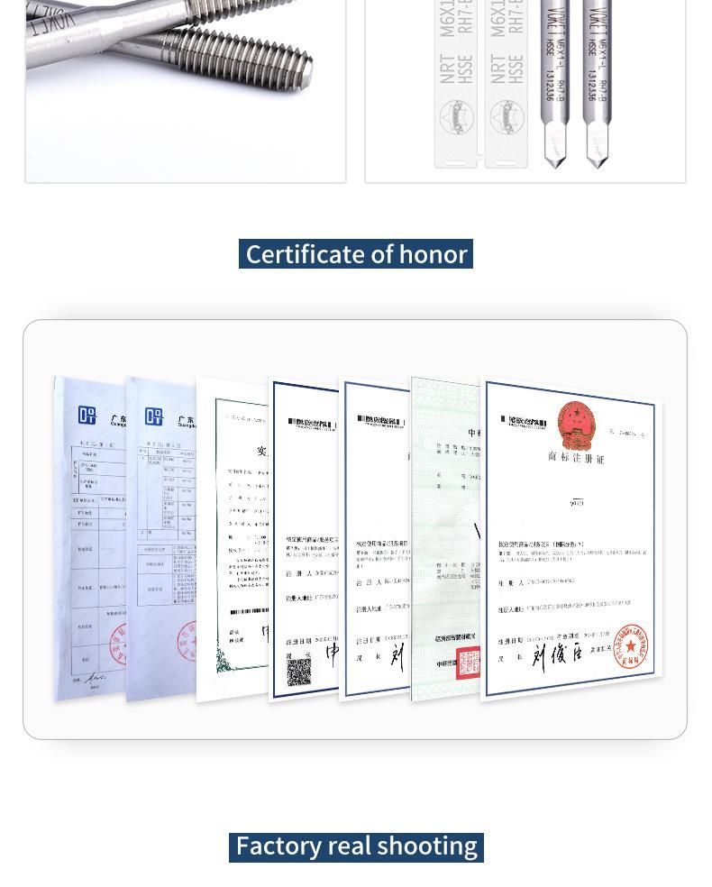M2*0.4L Hsse-M42 Left Hand Forming Taps M2 M2.3 M2.4 M2.5 M3 M4 M5 M6 M8 M10 M12 Machine Thread Screw Tap
