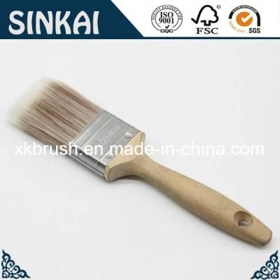 Hard Tapered Fiber Brush with Wood Handle