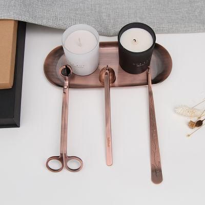 Custom Logo 4 in 1 Wick Trimmer Dipper Candle Snuffer Tray Candle Care Kit